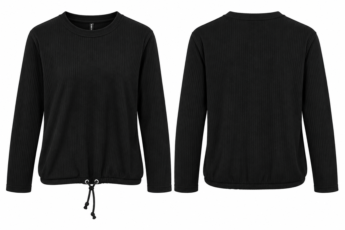 Asos Design Mix & Match Lounge Super Soft Rib Sweat With Channelling In Black