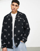 Huf Remio Print Shirt In Black