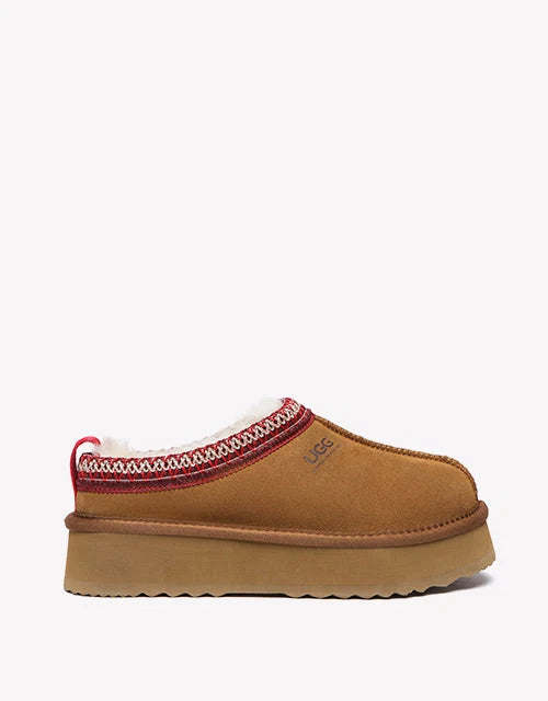 Ventus Cow Suede Platform in Chestnut