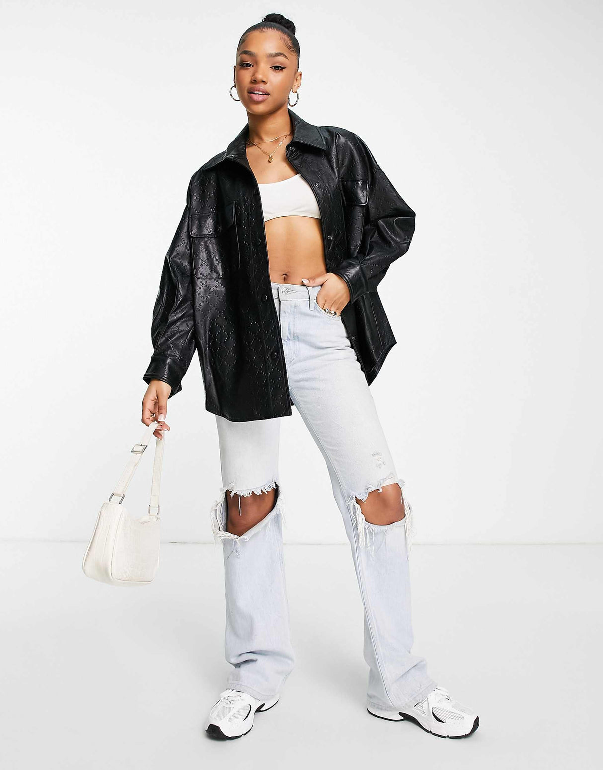 Urban Revivo Faux Leather Jacket In Black