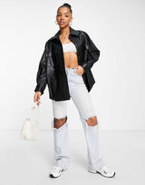 Urban Revivo Faux Leather Jacket In Black