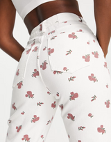 Glamorous High Waisted Straight Leg Jeans In Ditsy Print Denim