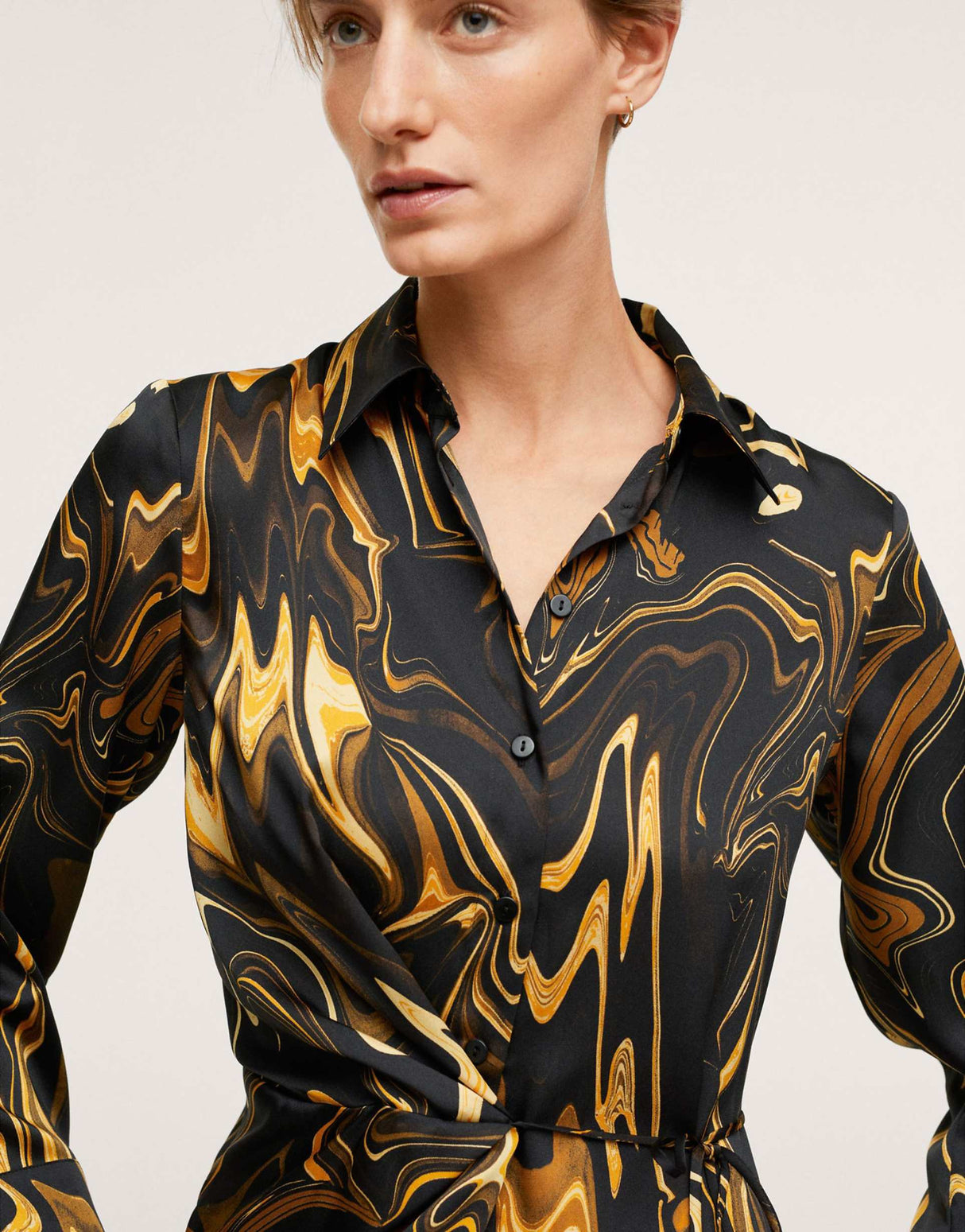 Liquorish Asos Exclusive Wrap Mini Dress In Allover Print
