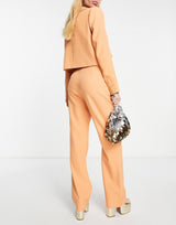 4Th & Reckless Tailored Co Ord Trousers With Overlap Design Detail In Peach