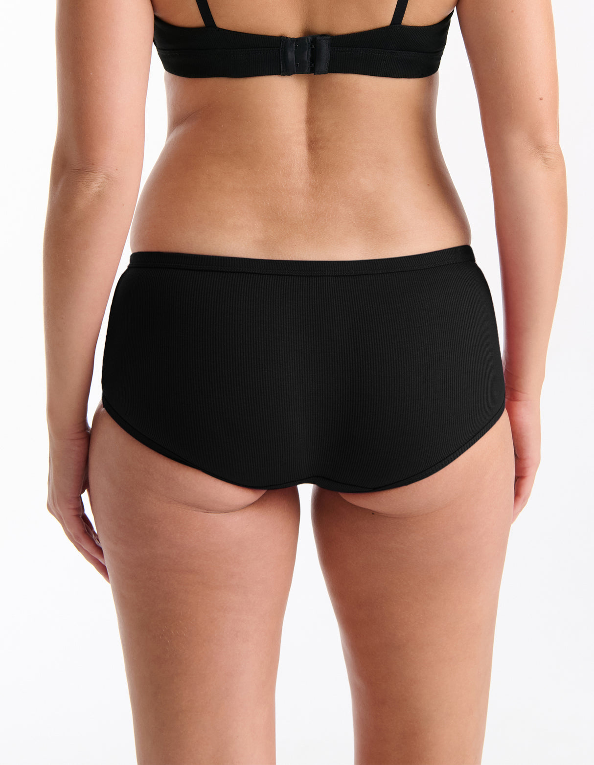 Ambra Refined Rib Boy Short - Black