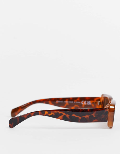 Weekday Cruise Squared Sunglasses In Tortoiseshell