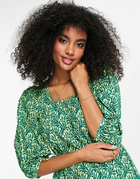 Whistles Maxi Smock Dress With Tie Waist In Abstract Print