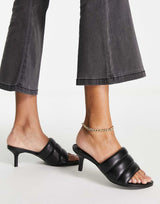 Ted Baker Lyna Padded Heeled Mule Sandal In Black