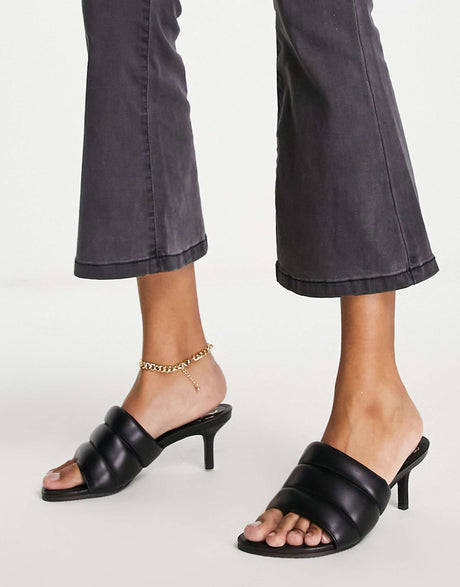 Ted Baker Lyna Padded Heeled Mule Sandal In Black