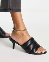 Ted Baker Lyna Padded Heeled Mule Sandal In Black