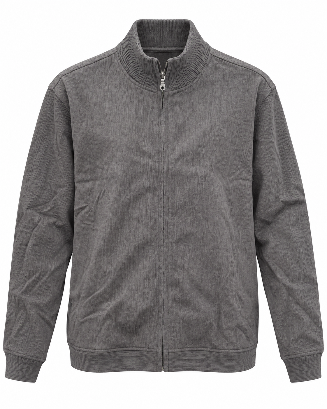 Asos Design Co-Ord Smart Track Jacket In Grey Crinkle