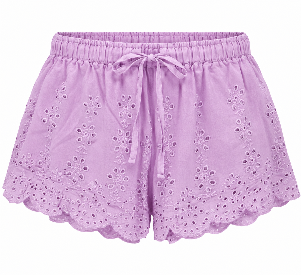 Asos Design Mix & Match Broderie Pyjama Short In Lilac