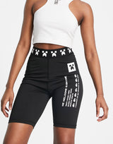Lacoste X Minecraft Graphic Legging Shorts In Black