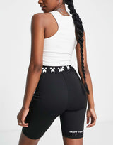 Lacoste X Minecraft Graphic Legging Shorts In Black