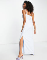 Ted Baker Sannsa Strap Detail Slit Maxi Dress In Blue
