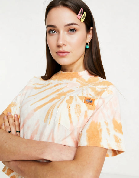 Dickies Seatac T-Shirt In Tie Dye Orange