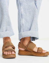 Shaka Weekender Kilt Sandals With Removable Strap In Moca Leather