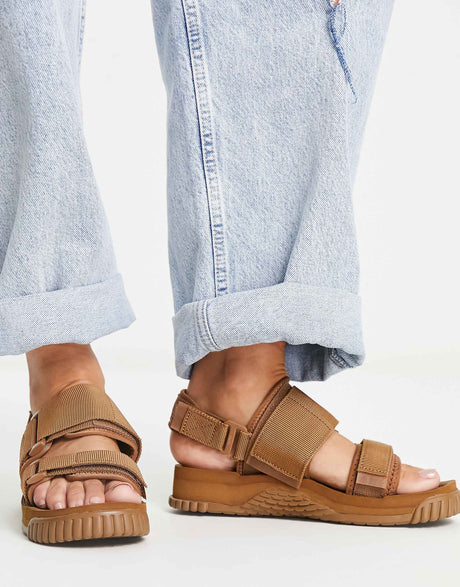 Shaka Weekender Kilt Sandals With Removable Strap In Moca Leather