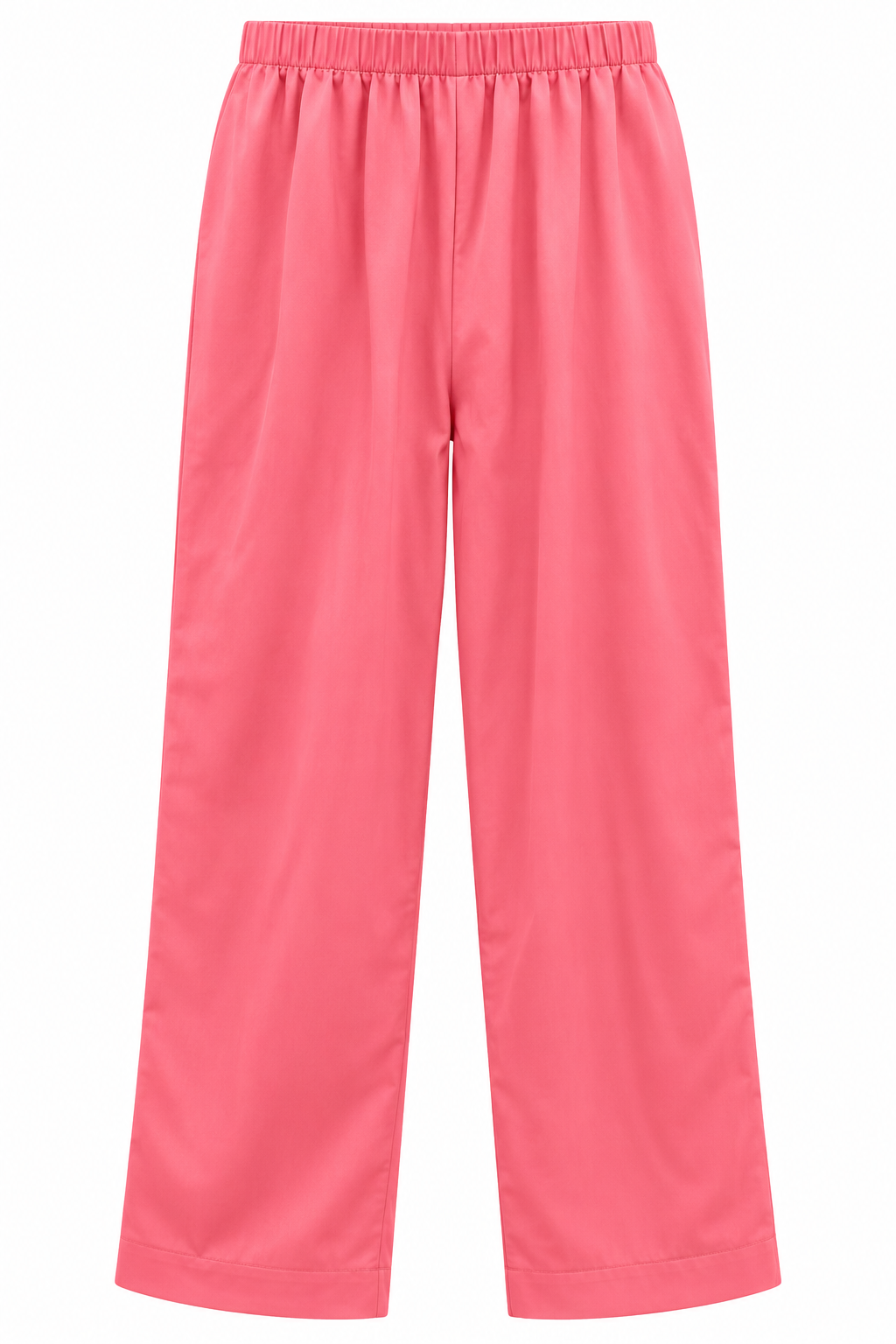 Asos Design Mix & Match Satin Pyjama Shirt & Scrunchie With Neon Piping In Pink
