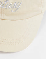 New Girl Order Embroidered Cap With Fantasy Spellout In Beige