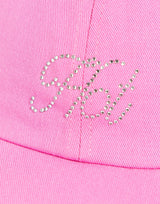 New Girl Order Cap In Pink With Hot Rhinestone Spellout