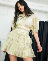 Allsaints X Asos Exclusive Co-Ord Astra Skirt In Lime