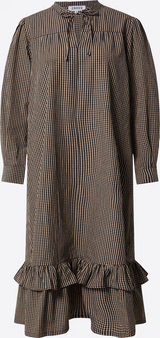 Edited Maxi Smock Dress In Camel Gingham Check