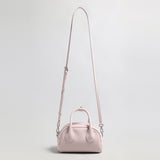 Mini Leather Bowling Top-Handle Bag - Pink