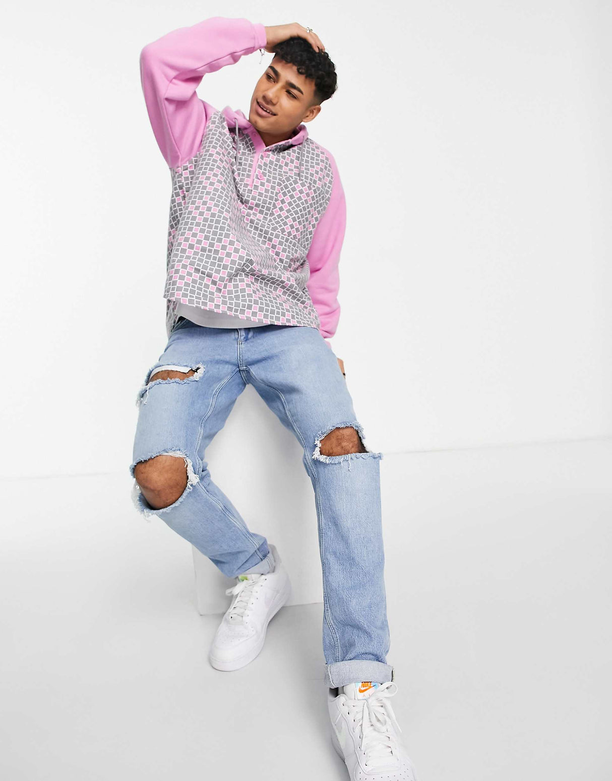 & Other Stories Co-Ord Colour Block Polyester Leggings In Lilac