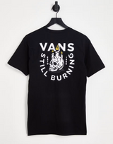Vans Still Burning Back Print T-Shirt In Black