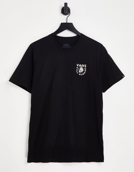 Vans Still Burning Back Print T-Shirt In Black