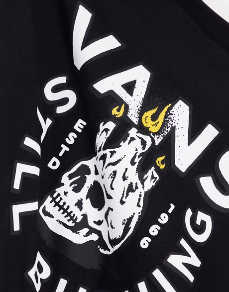 Vans Still Burning Back Print T-Shirt In Black