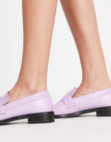 Shellys London Power Loafer In Lilac Croc