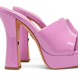 Shellys London Candy Pop Platform Mule Sandals In Pink