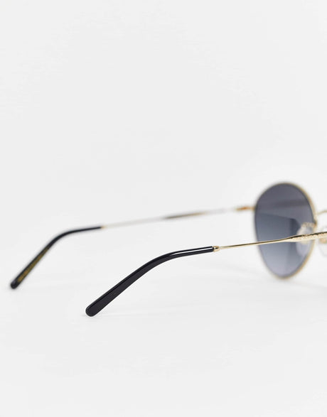 Marc Jacobs Oval Sunglasses In Gold Black