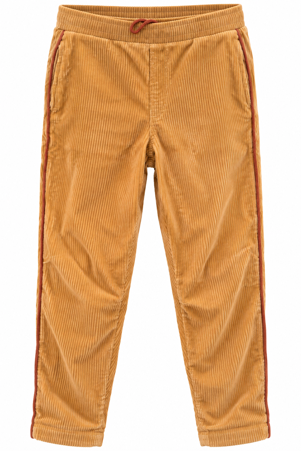 Asos Design Co-Ord Velour Cord Oversized Joggers With Fixed Hem & Piping In Beige