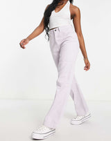 Kickers Contrast Stitch Y2K Combat Trousers In Lilac