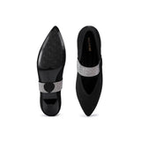 Belle Detachable Strap Mary Jane Heels - Black