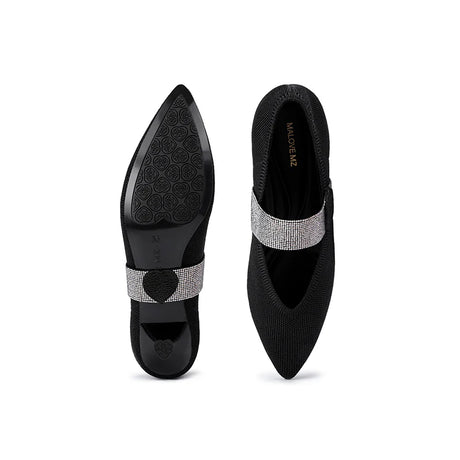 Belle Detachable Strap Mary Jane Heels - Black