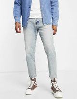 Selected Homme Aldo Jeans In Relaxed Crop In Vintage Wash