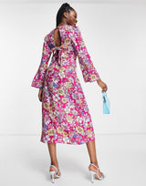 Nobody'S Child Tula Open Back Dress In Pink