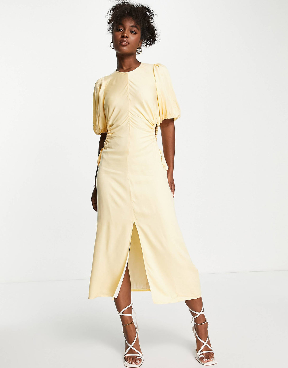 Nobody'S Child Rebecca Cut Out Side Dress In Cream