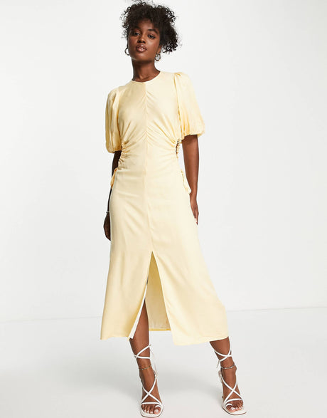 Nobody'S Child Rebecca Cut Out Side Dress In Cream
