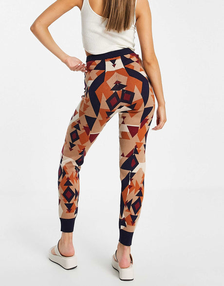 Never Fully Dressed Aspen Knitted Jogger Co-Ord In Brown