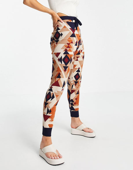 Never Fully Dressed Aspen Knitted Jogger Co-Ord In Brown