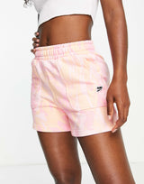 Puma Marble Print Shorts In Pink -