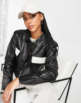 Muubaa Colourblock Boxy Jacket Co-Ord In Black