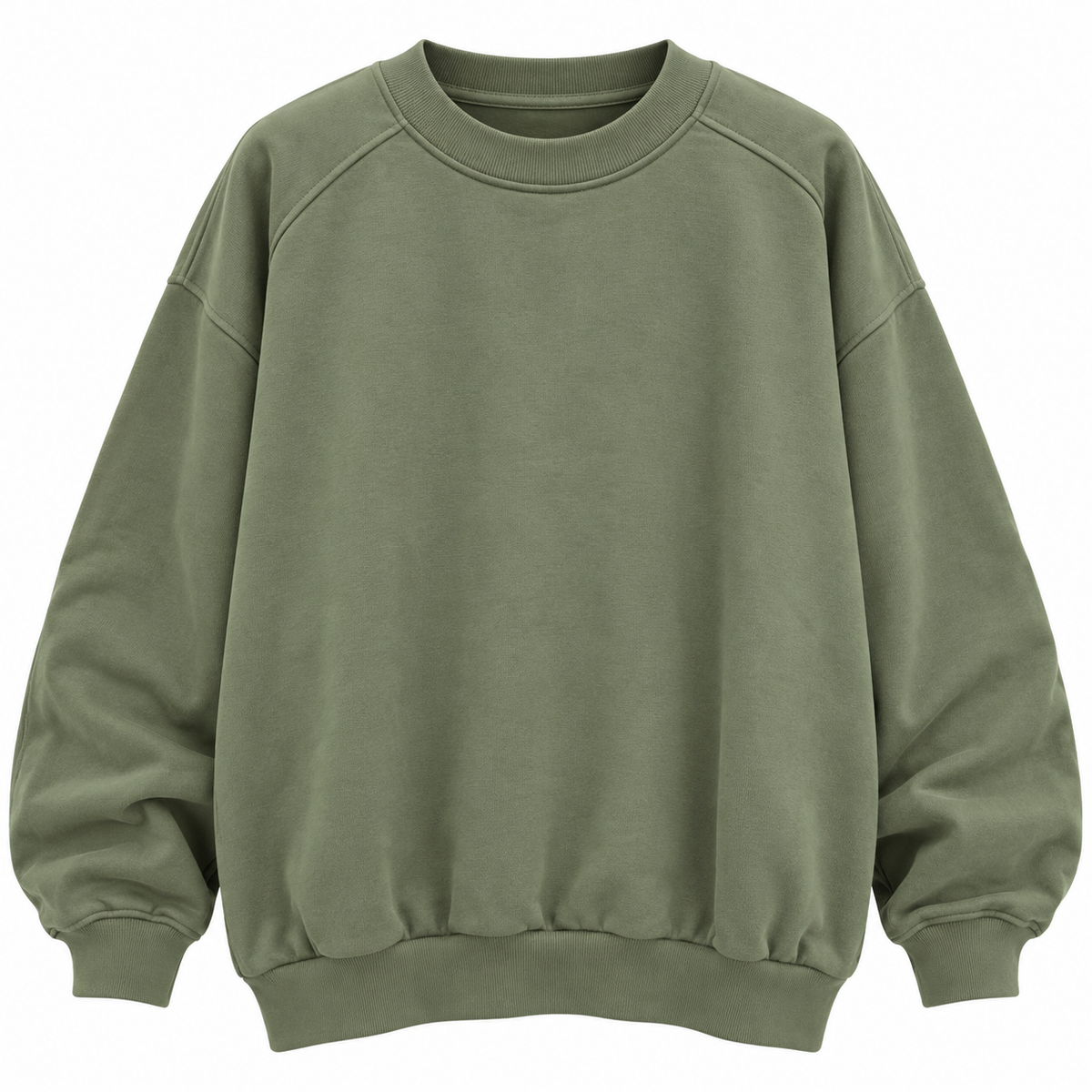 Asos Design Super Oversized Cocoon Sweatshirt With Seam Detail In Khaki