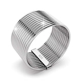 Solid 925 Sterling Silver Multi-band Wire Ring