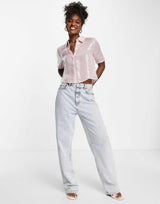 & Other Stories Sequin Shirt In Pink